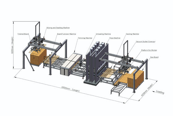 4X8 Kurzzyklus-Melaminpressmaschine für die Warmpresse von Platten